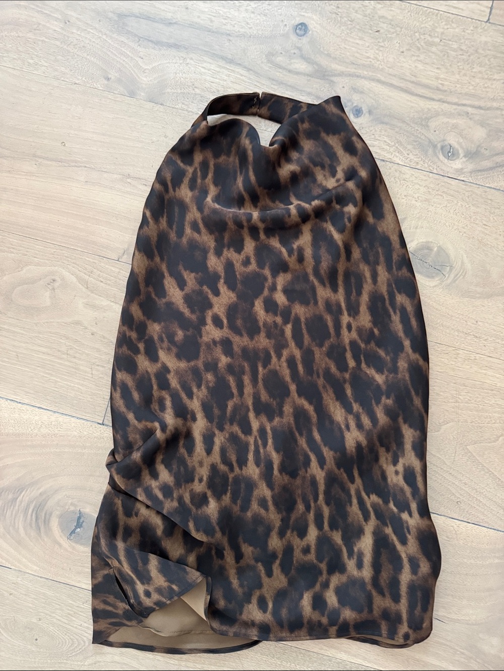 Aritzia Leopard-Print halter top- Brown and Black